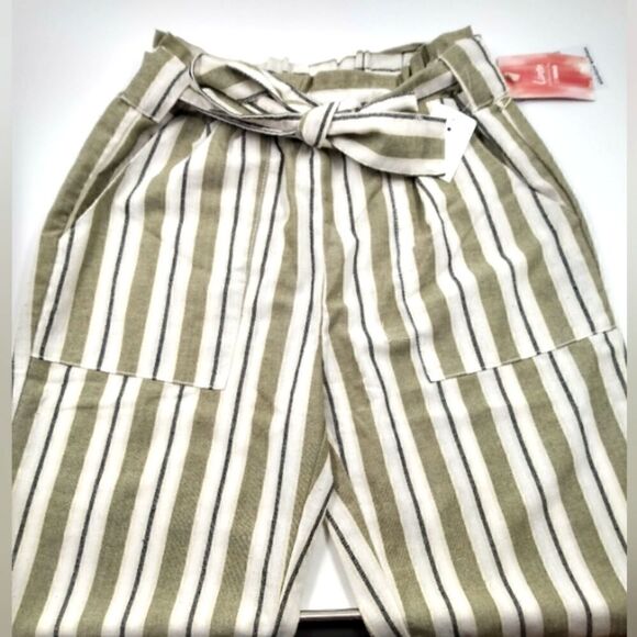 Light Jogger Cotton Pant Belt Tie Front Cuff Pant SZ Med Cisono - Picture 2 of 14